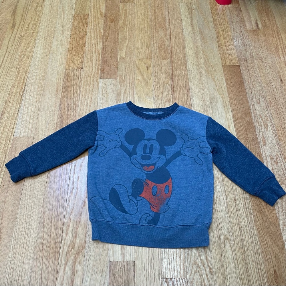 Jumping beans Disney blue Mickey Mouse crewneck sweatshirt, size 2T